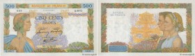 Country : FRANCE 
Face Value : 500 Francs LA PAIX 
Date : 01 octobre 1942 
Period/Province/Bank : Banque de France, XXe siècle 
Catalogue reference : ...