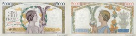 Country : FRANCE 
Face Value : 5000 Francs VICTOIRE Impression à plat 
Date : 15 janvier 1942 
Period/Province/Bank : Banque de France, XXe siècle 
Ca...