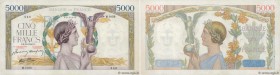 Country : FRANCE 
Face Value : 5000 Francs VICTOIRE Impression à plat 
Date : 08 octobre 1942 
Period/Province/Bank : Banque de France, XXe siècle 
Ca...