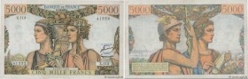 Country : FRANCE 
Face Value : 5000 Francs TERRE ET MER 
Date : 02 janvier 1953 
Period/Province/Bank : Banque de France, XXe siècle 
Catalogue refere...