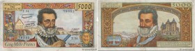 Country : FRANCE 
Face Value : 5000 Francs HENRI IV 
Date : 06 mars 1958 
Period/Province/Bank : Banque de France, XXe siècle 
Catalogue reference : F...