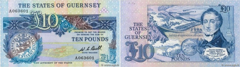 Country : GUERNSEY 
Face Value : 10 Pounds Petit numéro 
Date : (1980-1989) 
Per...