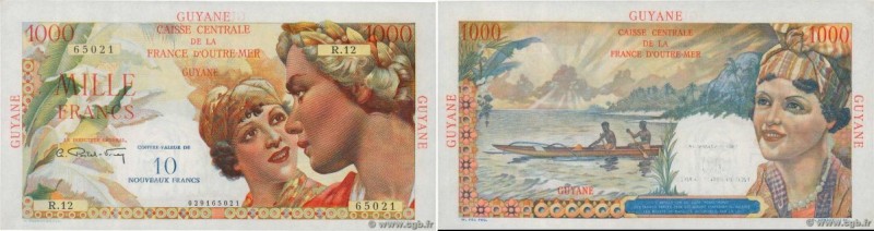 Country : FRENCH GUIANA 
Face Value : 10 NF sur 1000 Francs Union Française 
Dat...