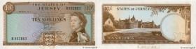 Country : JERSEY 
Face Value : 10 Shillings 
Date : (1963) 
Period/Province/Bank : States of Jersey, Administration anglaise 
Catalogue reference : P....