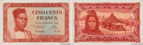 Country : MALI 
Face Value : 500 Francs 
Date : 22 septembre 1960 
Period/Province/Bank : Banque de la République du Mali 
Catalogue reference : P.3 
...