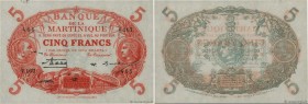 Country : MARTINIQUE 
Face Value : 5 Francs Cabasson rouge 
Date : (1929 ou 1933) 
Period/Province/Bank : Banque de la Martinique 
Catalogue reference...