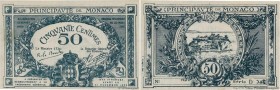 Country : MONACO 
Face Value : 50 Centimes 
Date : 16 mars 1920 
Period/Province/Bank : Principauté de Monaco 
Catalogue reference : P.3a 
Alphabet - ...
