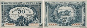 Country : MONACO 
Face Value : 50 Centimes Essai 
Date : 16 mars 1920 
Period/Province/Bank : Principauté de Monaco 
Catalogue reference : P.3r 
Comme...