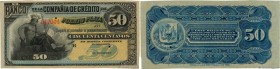 Country : DOMINICAN REPUBLIC 
Face Value : 50 Centavos Non émis 
Date : (1880) 
Period/Province/Bank : Banco de la Compania de Credito de Puerto Plata...