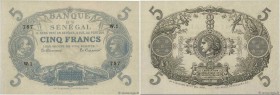 Country : SENEGAL 
Face Value : 5 Francs Cabasson 
Date : 1874 
Period/Province/Bank : Banque du Sénégal 
Catalogue reference : P.A1 
Alphabet - signa...