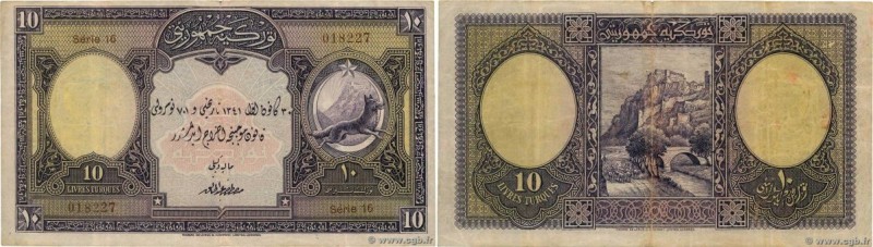 Country : TURKEY 
Face Value : 10 Livres 
Date : (1926) 
Period/Province/Bank : ...