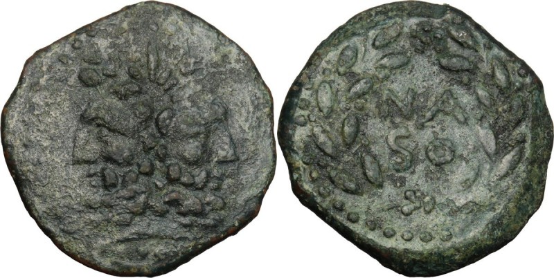 Sicily. Panormos, under Roman rule. AE As, after 241 BC. D/ Laureate and bearded...