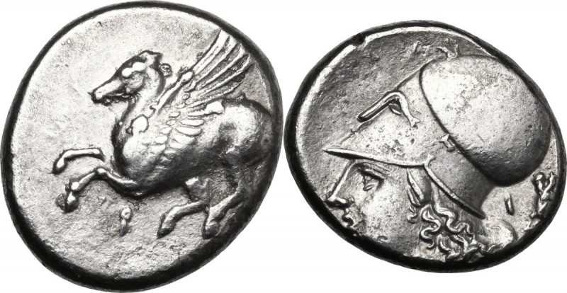 Continental Greece. Corinthia, Corinth. AR Stater, circa 375-300 BC. D/ Pegasos ...