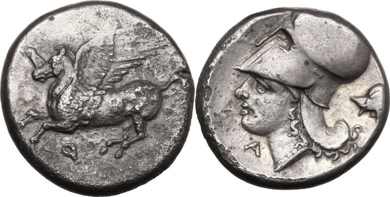 Continental Greece. Corinthia, Corinth. AR Stater, circa 350/45-285 BC. D/ Pegas...