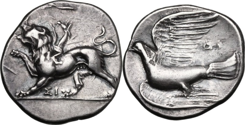 Continental Greece. Sikyonia, Sikyon. AR Hemidrachm, circa 400-323 BC. (2.79 gm)...