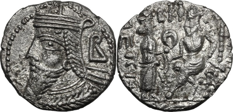 Greek Asia. Parthia. Vologases IV (147-191 AD). BI Tetradrachm, Seleukeia on the...