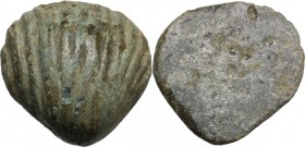 Aes Premonetale. Aes formatum. AE solid cast cockle-shell, Central Italy, 6th-4th century BC. Vecchi ICC pl. 90,5; cf. G. Fallani, IANP Publication 8,...