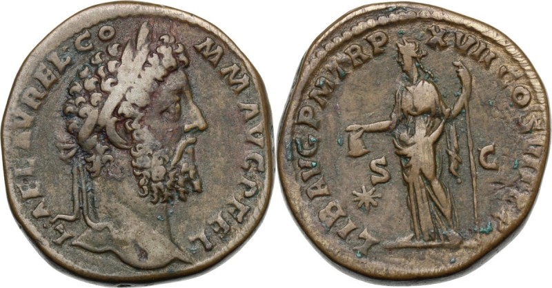 Commodus (177-193. AE Sestertius, 192 AD. D/ L AEL AVREL COMM AVG P FEL. Laureat...