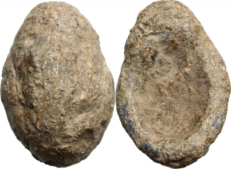 Leads from Ancient World. Roman Republic. Nut shaped votive lead, c. 5th-4th cen...
