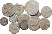 Leads from Ancient World. Roman Empire. Multiple lot of fifteen (15) PB Tesserae. PB. About VF:VF.