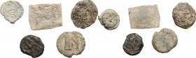 Leads from Ancient World. Miscellanea. Multiple lot of five (5) PB Tesserae. PB. About VF:VF.