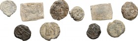 Leads from Ancient World. Miscellanea. Multiple lot of five (5) PB Tesserae. PB. About VF:VF.