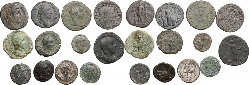 Roman Republic and Empire. Multiple lot of twelve (12) unclassified AE coins, in...