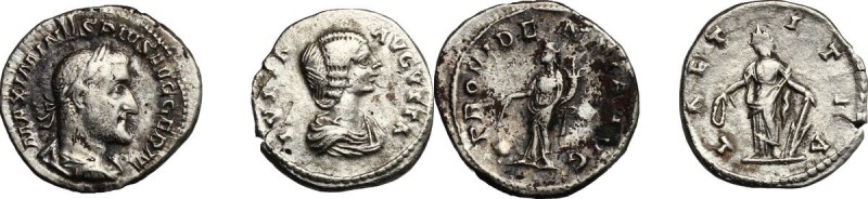 Roman Empire. Multiple lot of two (2) unclassified AR Denarii of Julia Domna and...