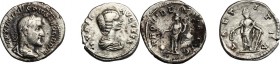 Roman Empire. Multiple lot of two (2) unclassified AR Denarii of Julia Domna and Maximinus II. AR. VF.