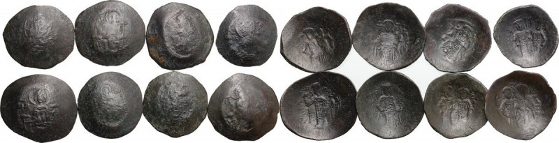 Byzantine Empire. Multiple lot of eight (8) unclassified Aspron Trachys. BI/AE. ...