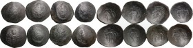 Byzantine Empire. Multiple lot of eight (8) unclassified Aspron Trachys. BI/AE. A very interesting and not screened lot, to be studied: possible some ...