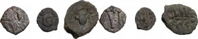 Byzantine Empire. Multiple lot of three (3) unclassified AE denominations, mostly of Syracuse mint. About VF:VF.