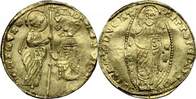 Foglia Vecchia (Phocaea). Andreolo Cattaneo Della Volta (1314-1331). AV Ducato, imitation of a Venetian ducat. Gamb. 347. Schl. pl. XXI, 16. Lunardi D...