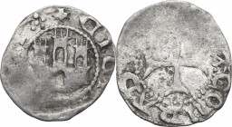 Genoese Colonies. Maona of Chios (circa 1347-1566). AR quarto di Gigliato, struck circa 1390-1430. Chios mint. Lunardi S16. AR. g. 0.72 mm. 16.50 RR. ...