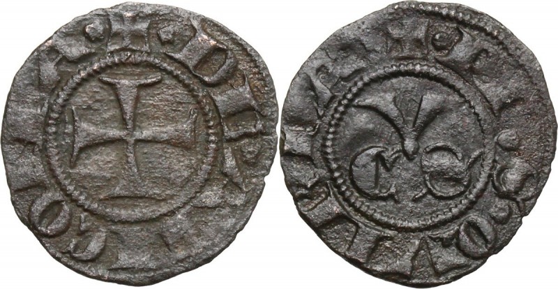 Ancona. Repubblica Autonoma (Sec. XIII-XV). Denaro, emissioni del XIV sec. CNI m...