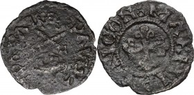 Ancona. Paolo II (1464-1471), Pietro Barbo. Picciolo. CNI 53. M. 69. Dubbini-Mancinelli p. 72. Berm. 428. MI. g. 0.51 mm. 15.00 RR. Molto raro. qBB.