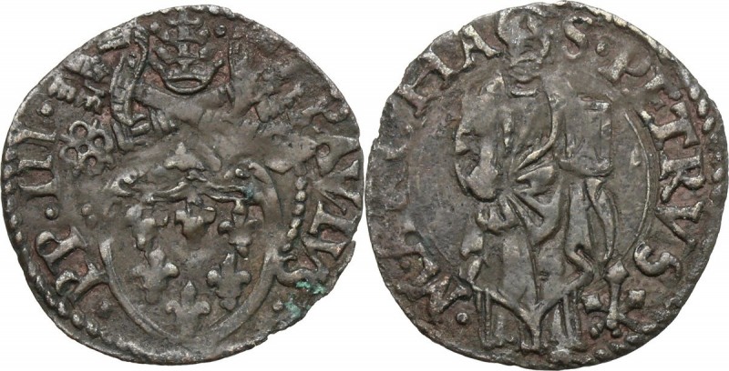 Ancona. Paolo III (1534-1549), Alessandro Farnese. Quattrino. CNI 14. M. 84. Dub...