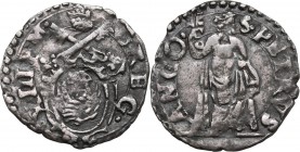 Ancona. Gregorio XIII (1572-1585), Ugo Boncompagni. Quattrino. CNI 350. M. 333. Dubbini-Mancinelli p. 165 (9° tipo). Berm. 1235. MI. g. 0.65 mm. 16.50...