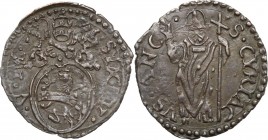 Ancona. Sisto V (1585-1590), Felice Peretti. Quattrino. CNI 98. M. 86. Dubbini-Mancinelli p. 173. Berm. 1355. MI. g. 0.73 mm. 17.40 R. qSPL.