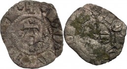 Bologna. Giovanni Visconti (1350-1360). Bolognino piccolo. CNI -. MIR 6. AG. g. 0.34 mm. 14.00 RRR. qBB/BB.