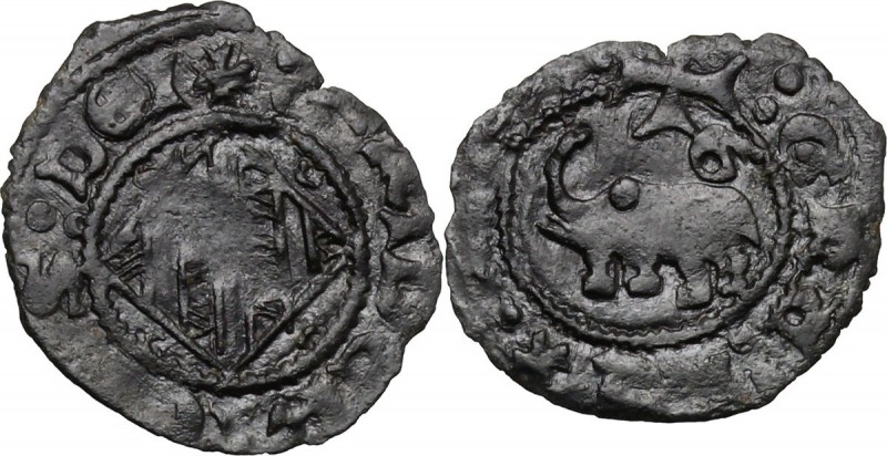 Catania. Federico IV il Semplice (1355-1377). Denaro. Sp. 266/273. MIR 1. MI. g....