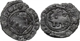 Catania. Federico IV il Semplice (1355-1377). Denaro. Sp. 266/273. MIR 1. MI. g. 0.63 mm. 16.00 R. SPL. Esemplare di particolare freschezza di conio.