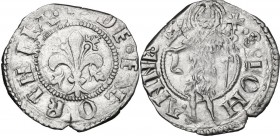 Firenze. Repubblica (1189-1532). Soldino da 12 denari 1470 I sem., Carlo di Niccoloò di Vieri Medici. CNI 87. Bern. II, 2962/7. MIR 94/16. MI. g. 0.69...