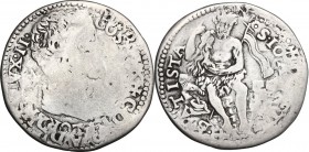 Firenze. Cosimo I de' Medici (1537-1574). Stellino o testone da 43 soldi 1554. CNI tav. XX, 6. MIR 125. Gal. XVI. AG. g. 9.12 mm. 33.00 RR. MB/qBB.