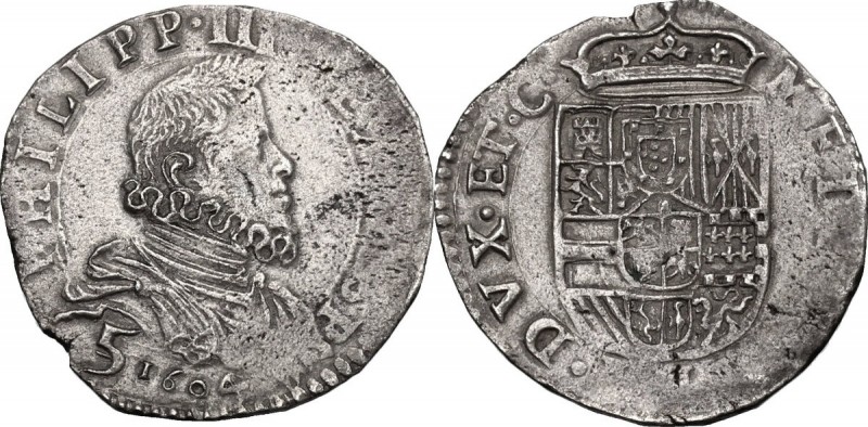 Milano. Filippo III (1598-1621). Denaro da 5 soldi 1604. CNI 48/51. Cr. 18/A. MI...