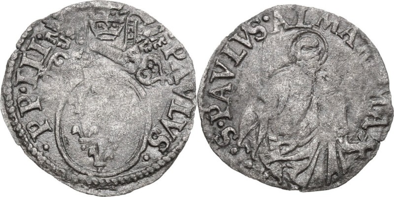 Roma. Paolo III (1534-1549), Alessandro Farnese. Quattrino. CNI 166. M. 77. Berm...