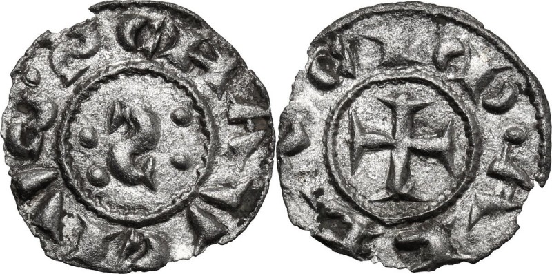 Siena. Repubblica (1180-1390). Denaro primitivo. CNI 1/5. MIR 474. AG. g. 0.55 m...