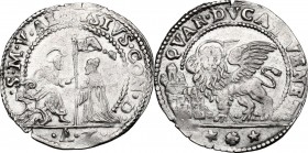 Venezia. Alvise Contarini (1676-1684). Quarto di ducato. Sigle A Z, Agustin Zolio massaro. CNI tav. XVI, 10. Paol. 14. AG. g. 5.59 mm. 30.00 Schiaccia...