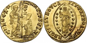 Venezia. Marc'Antonio Giustinian (1684-1688). Zecchino. CNI tav. XVII, 18. Paol. 1. Fried. 1341. AU. g. 3.48 mm. 21.50 Alta conservazione. SPL+/qFDC.