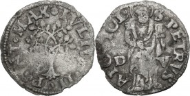 Viterbo. Giulio II (1503-1513), Giuliano della Rovere. Quattrino. CNI 13. M. 122. Berm. 624. MI. g. 0.67 mm. 17.00 R. Bel BB.